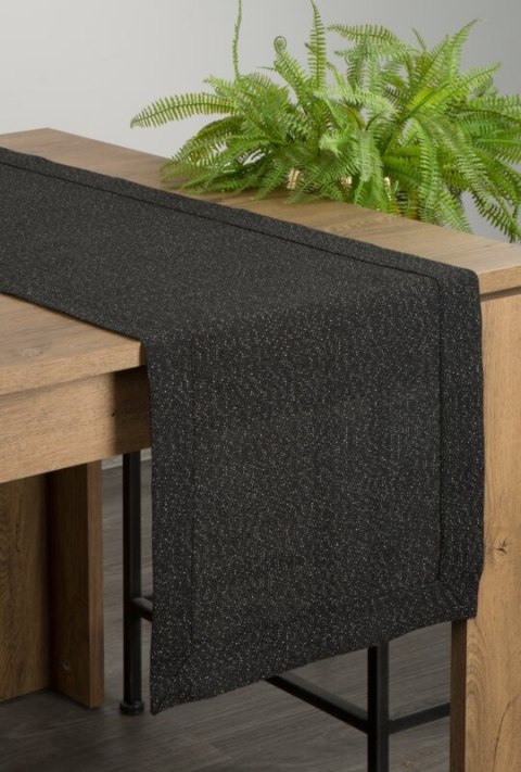 OBRUS STELLA 1 40 X 180 CM CZARNY EUROFIRANY OBRUS STELLA 1 40 X 180 CM CZARNY EUROFIRANY