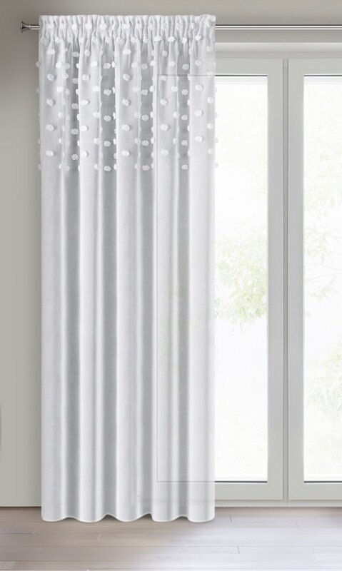 ZASŁONA GOTOWA D91 STELLA NA TAŚMIE 140 X 270 CM BIAŁY EUROFIRANY ZASŁONA GOTOWA D91 STELLA NA TAŚMIE 140 X 270 CM BIAŁY EUROFIRANY