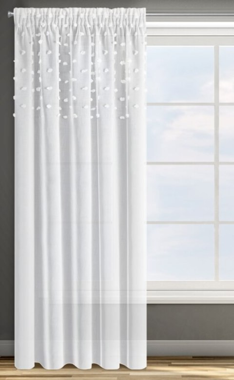 ZASŁONA GOTOWA D91 STELLA NA TAŚMIE 140 X 270 CM BIAŁY EUROFIRANY ZASŁONA GOTOWA D91 STELLA NA TAŚMIE 140 X 270 CM BIAŁY EUROFIRANY