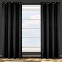 ZASŁONA GOTOWA D91 ADORE 140 X 250 CM CZARNY EUROFIRANY