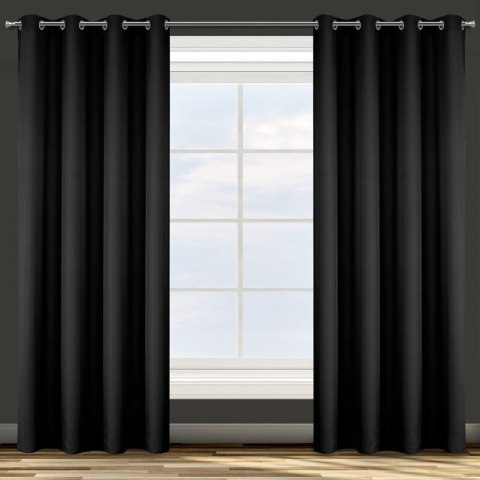 ZASŁONA GOTOWA D91 ADORE 140 X 250 CM CZARNY EUROFIRANY ZASŁONA GOTOWA D91 ADORE 140 X 250 CM CZARNY EUROFIRANY