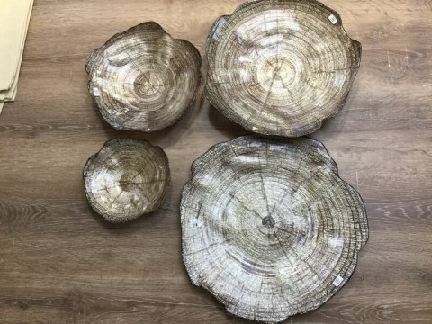 SZKLANA MISA DEKORACYJNA PARI (04) 43 X 41 X 8 CM BRĄZOWY EUROFIRANY SZKLANA MISA DEKORACYJNA PARI (04) 43 X 41 X 8 CM BRĄZOWY EUROFIRANY