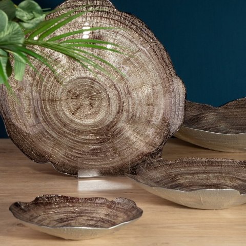 SZKLANA MISA DEKORACYJNA PARI (04) 43 X 41 X 8 CM BRĄZOWY EUROFIRANY SZKLANA MISA DEKORACYJNA PARI (04) 43 X 41 X 8 CM BRĄZOWY EUROFIRANY
