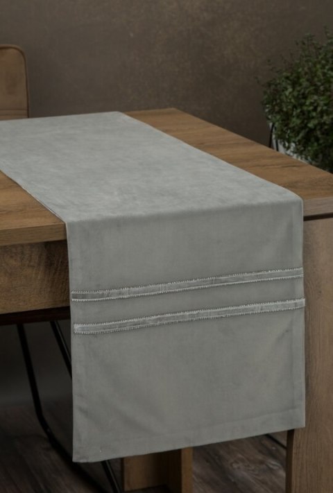 OBRUS GLEN 3 35 X 140 CM SREBRNY EUROFIRANY OBRUS GLEN 3 35 X 140 CM SREBRNY EUROFIRANY