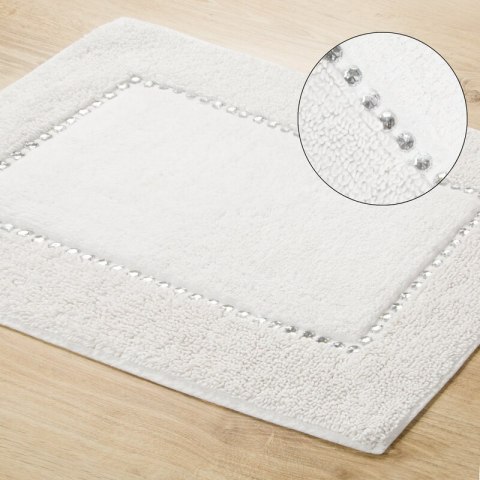 DYWANIK ŁAZIENKOWY CHIC 60 X 90 CM BIAŁY EUROFIRANY DYWANIK ŁAZIENKOWY CHIC 60 X 90 CM BIAŁY EUROFIRANY